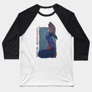 exotic cassowary bird illustration Baseball T-Shirt